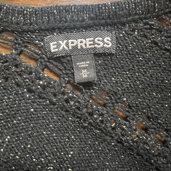 Express black and silver sweater size Medium - Picture 2 of 6